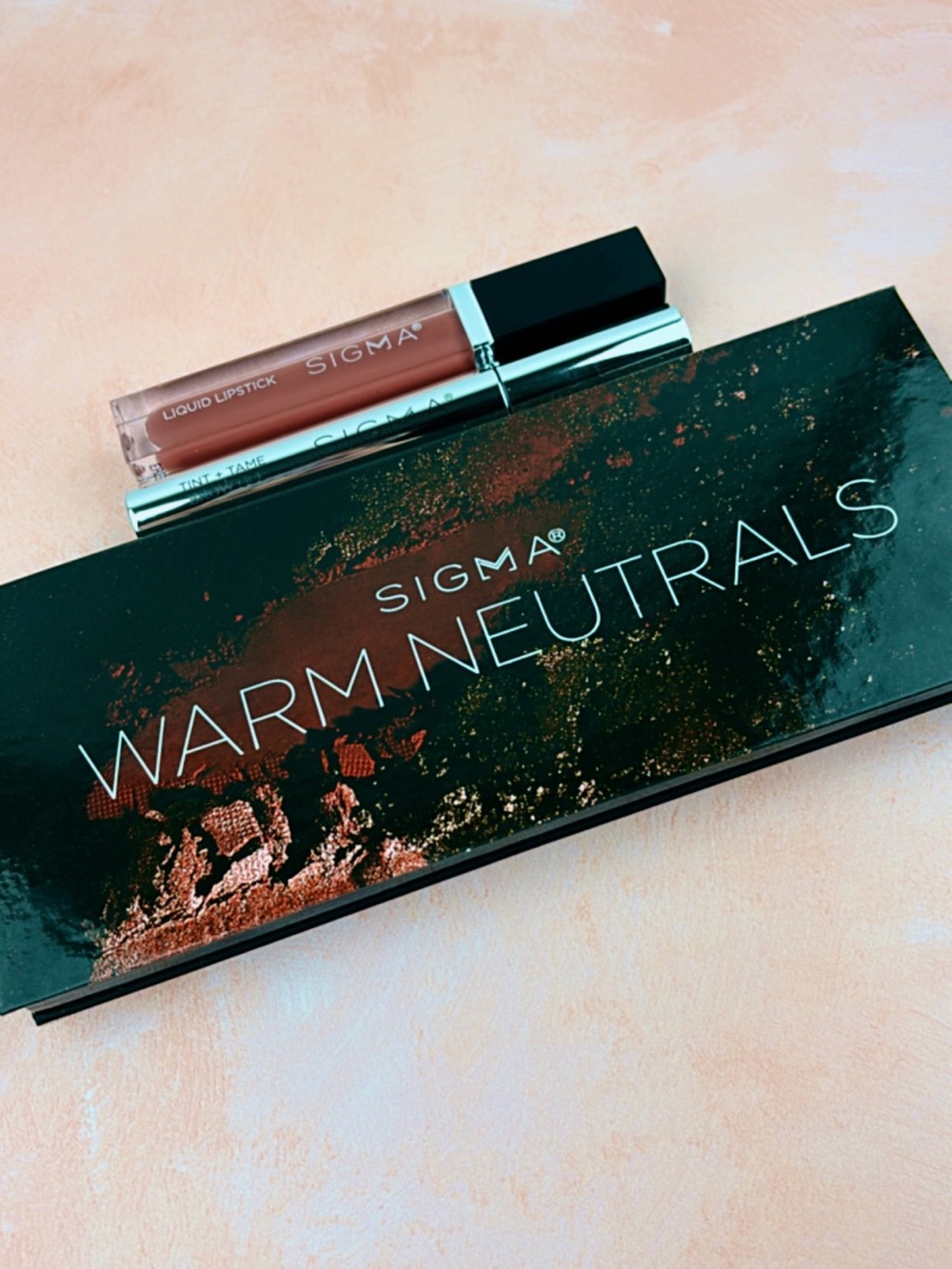 Sigma Beauty Warm Neutrals Eyeshadow Palette with Liquid Lipstick and Brow Gel